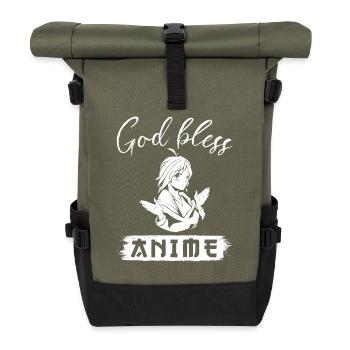 Anime - Rolltop Rucksack - Olive/Schwarz - Vorne