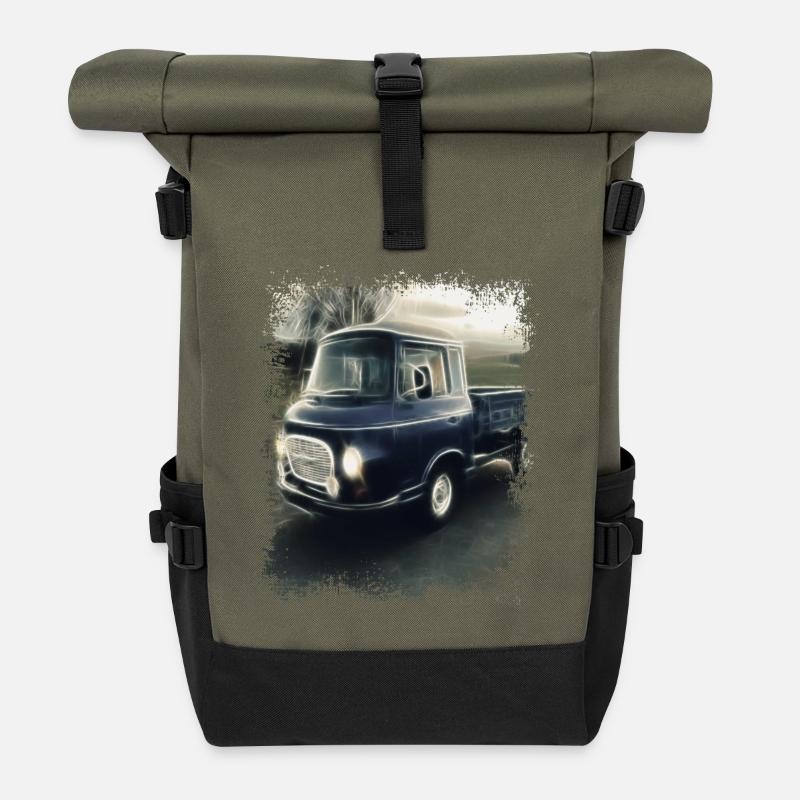 Barkas Pritsche - Rolltop Rucksack - Olive/Schwarz