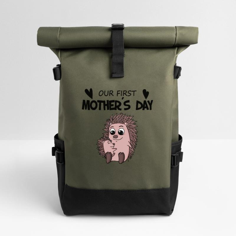 Muttertag - erster Muttertag Geschenk Rolltop Rucksack