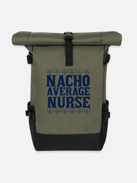 Nacho Average Krankenschwester - Rolltop Rucksack - Olive/Schwarz