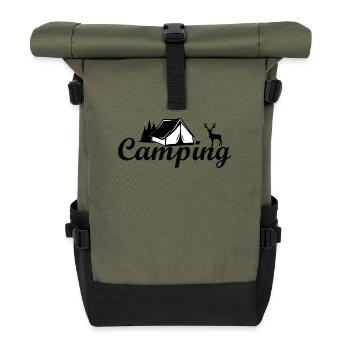 Camping - Rolltop Rucksack - Olive/Schwarz - Vorne