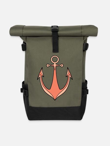 Anker - Rolltop Rucksack - Olive/Schwarz