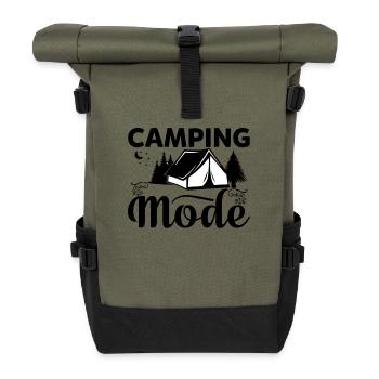 Hiking Nature Outdoor Mountains - Roll Top Backpack - olive/black - Front