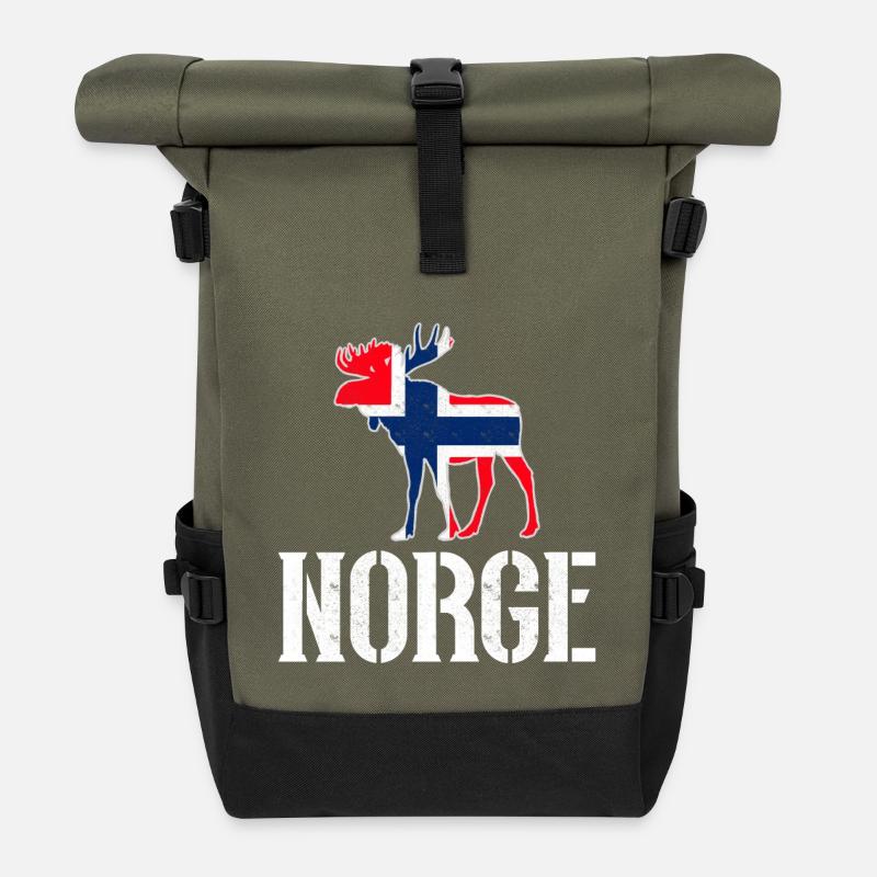 Norwegen - Rolltop Rucksack - Olive/Schwarz