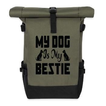 Mon chien est mon meilleur ami - Sac à dos roll top - olive/noir - Devant