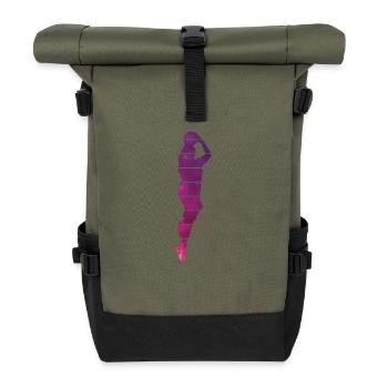 Joueur de basket-ball Ball Sports America USA - Sac à dos roll top - olive/noir - Devant
