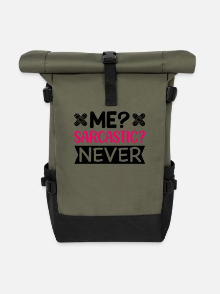 Ich Sarkastisch Krankenschwester - Rolltop Rucksack - Olive/Schwarz