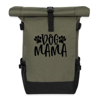 Maman chien - Sac à dos roll top - olive/noir - Devant