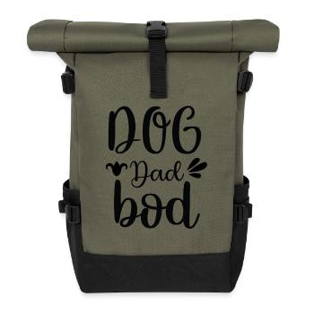 Dog Papa Bod - Roll Top Backpack - olive/black - Front