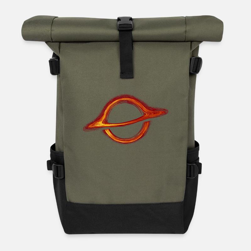 Black hole - Roll Top Backpack - olive/black