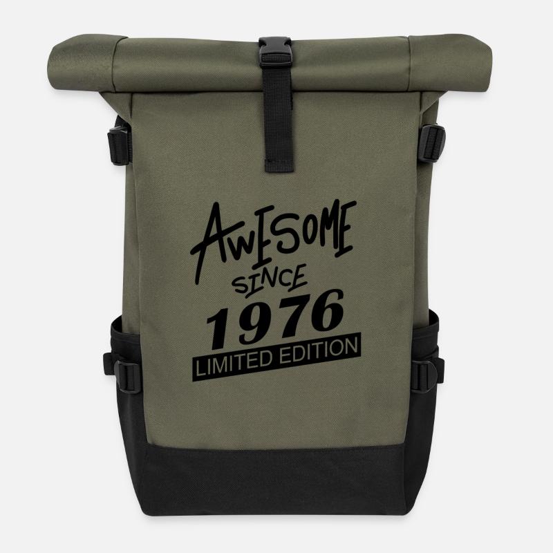1976 - Né en 1976 - Sac à dos roll top - olive/noir
