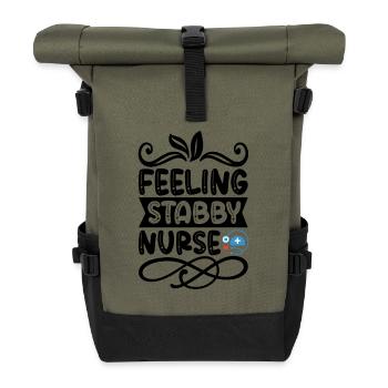 Infirmière épineuse - Sac à dos roll top - olive/noir - Devant