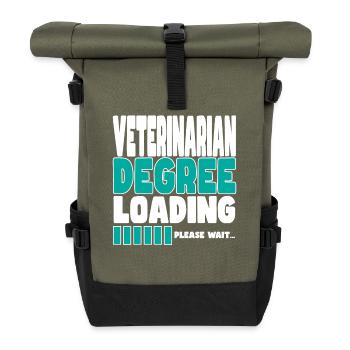 Un vétérinaire invite à la formation - Sac à dos roll top - olive/noir - Devant