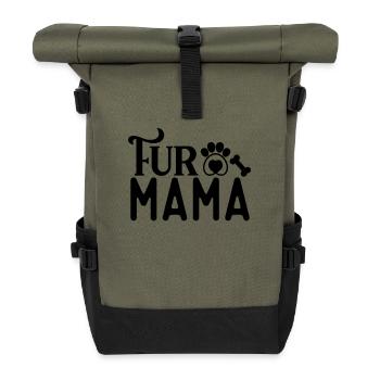 Maman de fourrure - Sac à dos roll top - olive/noir - Devant