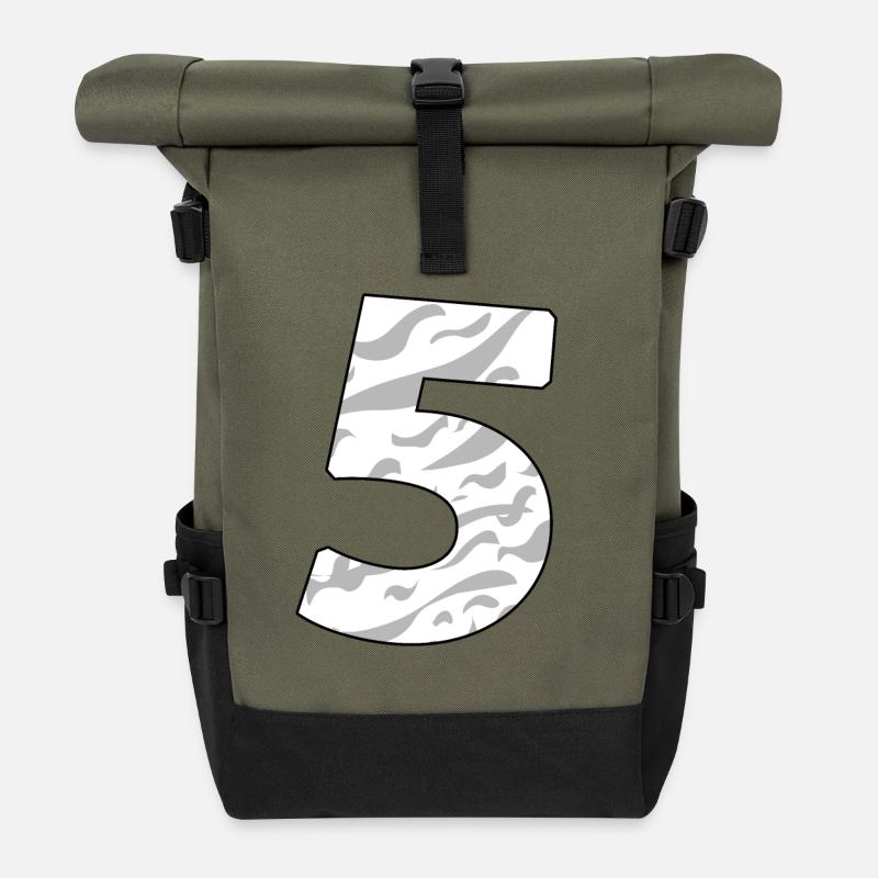 5 - Roll Top Backpack - olive/black