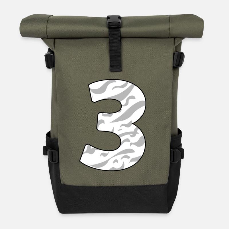 3 - Rolltop Rucksack - Olive/Schwarz