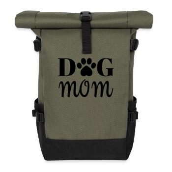 Dog mom - Roll Top Backpack - olive/black - Front