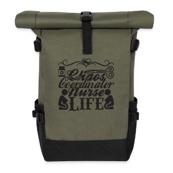 Chaos Coordinator Nurse Nurse Life - Roll Top Backpack - olive/black - Front