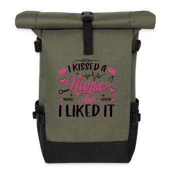 J’ai embrassé une infirmière - Sac à dos roll top - olive/noir - Devant