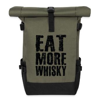 Mangez plus de whisky - Sac à dos roll top - olive/noir - Devant