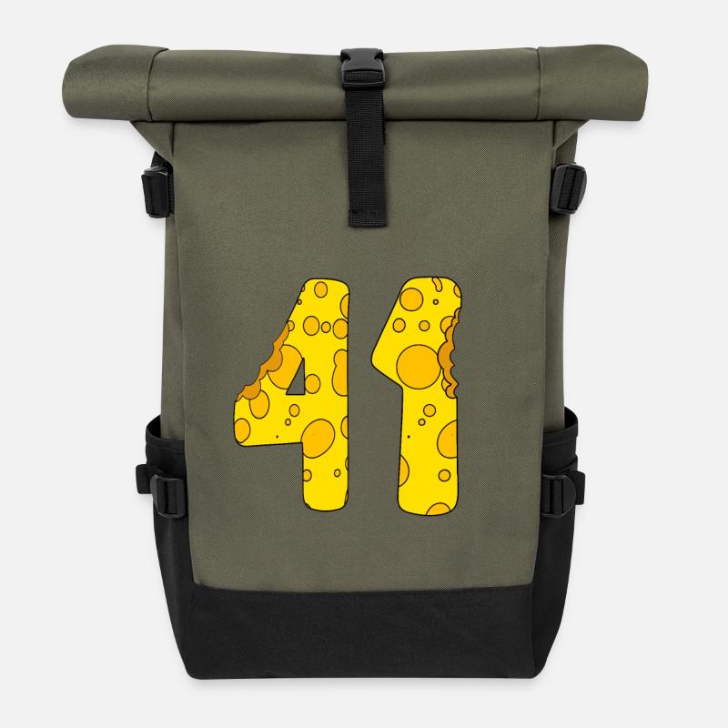 41 years old - 41st birthday gift - 1941 - Roll Top Backpack - olive/black