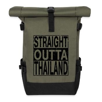 Thailand Straight outta Thailand - Rolltop Rucksack - Olive/Schwarz - Vorne