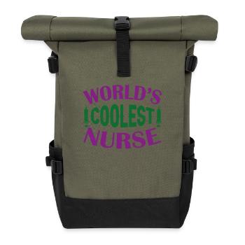 KRANKENSCHWESTER L’infirmière la plus cool du monde - Sac à dos roll top - olive/noir - Devant