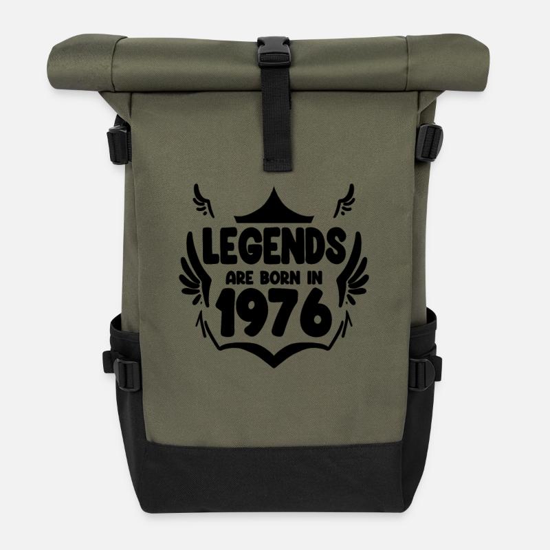 1976 - Born 1976 - Roll Top Backpack - olive/black