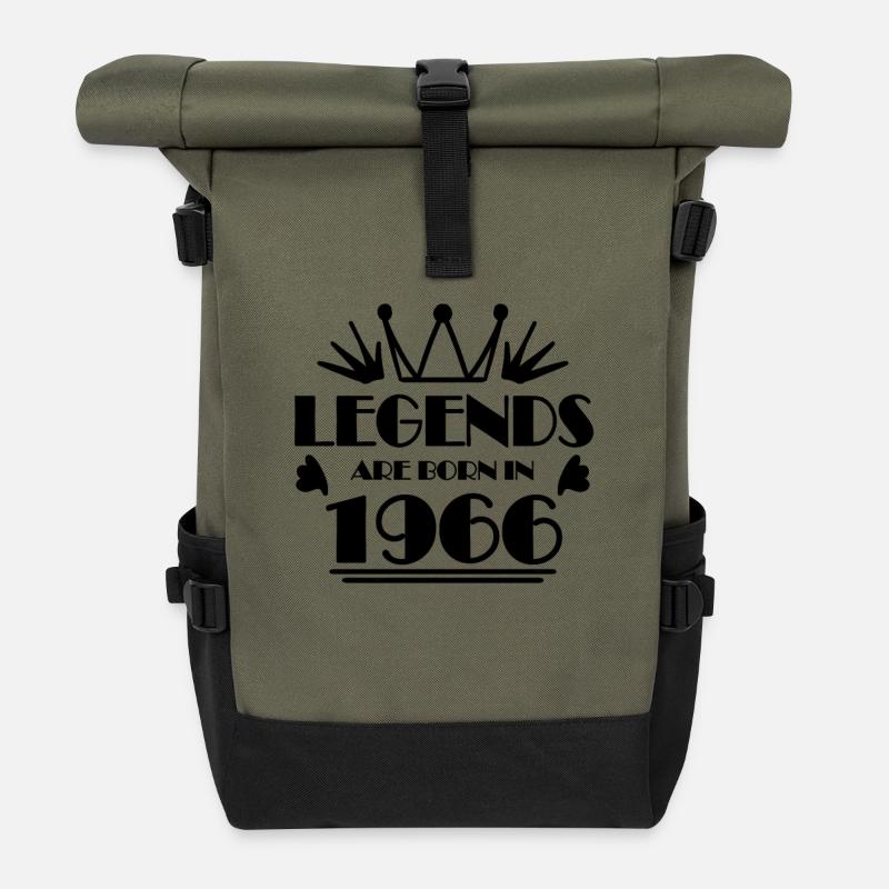 1966 - Né en 1966 - Sac à dos roll top - olive/noir