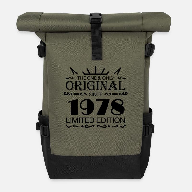 1978 - Année de construction 1978 - Né en 1978 - Sac à dos roll top - olive/noir