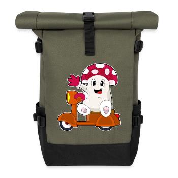 Trottinette Pilz - Sac à dos roll top - olive/noir - Devant