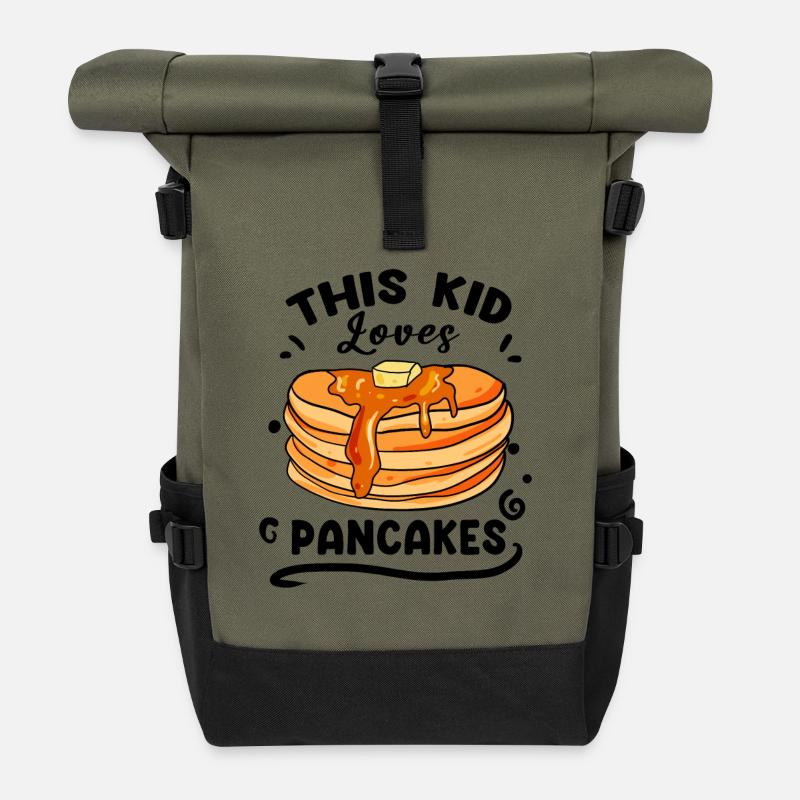 Pancake Liebe - Rolltop Rucksack - Olive/Schwarz