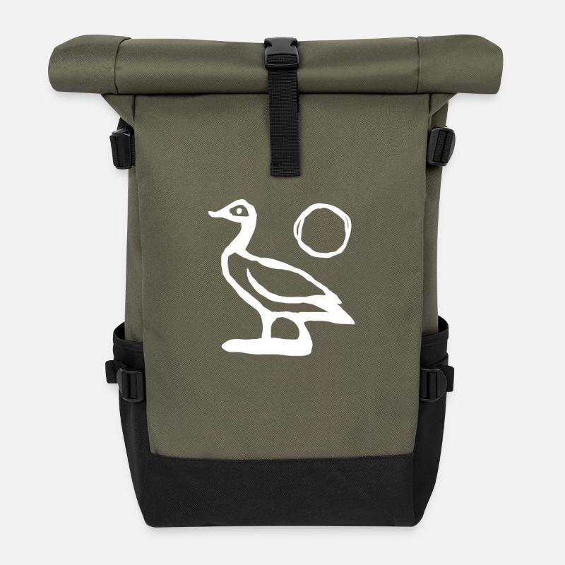 Egypt Ancient Symbol Sa Ra - Roll Top Backpack - olive/black