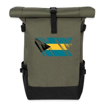 Drapeau des Bahamas - Sac à dos roll top - olive/noir - Devant