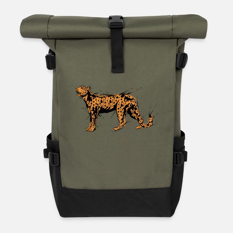 Gepard Leopard - Rolltop Rucksack - Olive/Schwarz