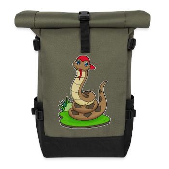 Bonnet de serpent - Sac à dos roll top - olive/noir - Devant