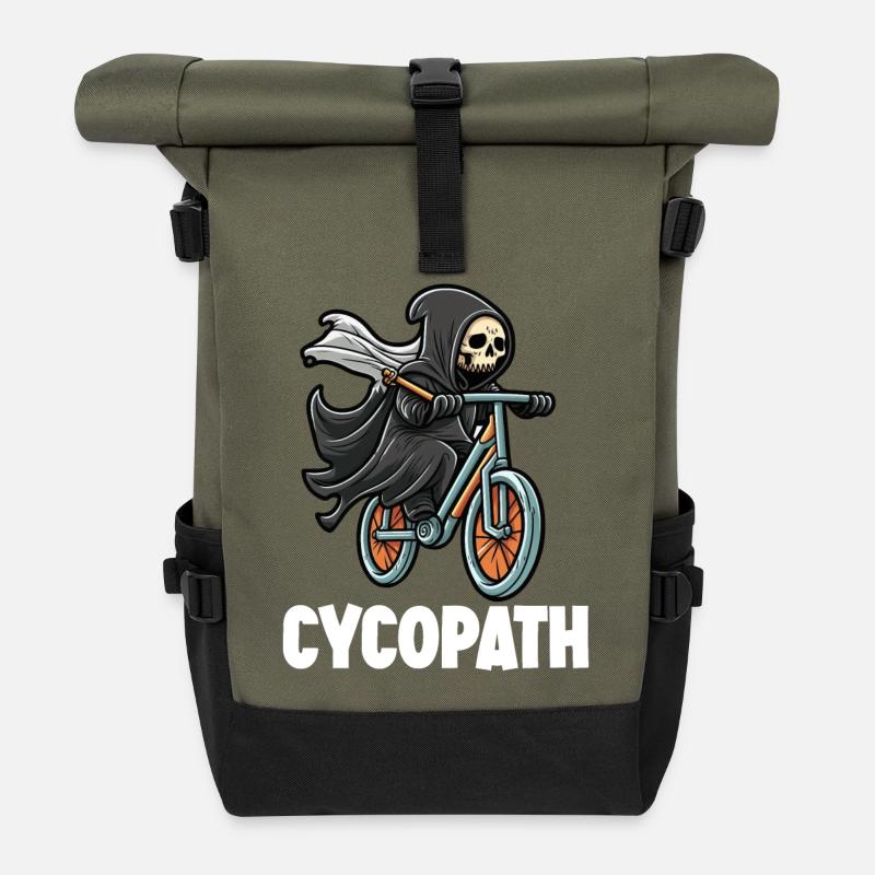 Cycliste Cycliste Grim Reaper Cycopath - Sac à dos roll top - olive/noir