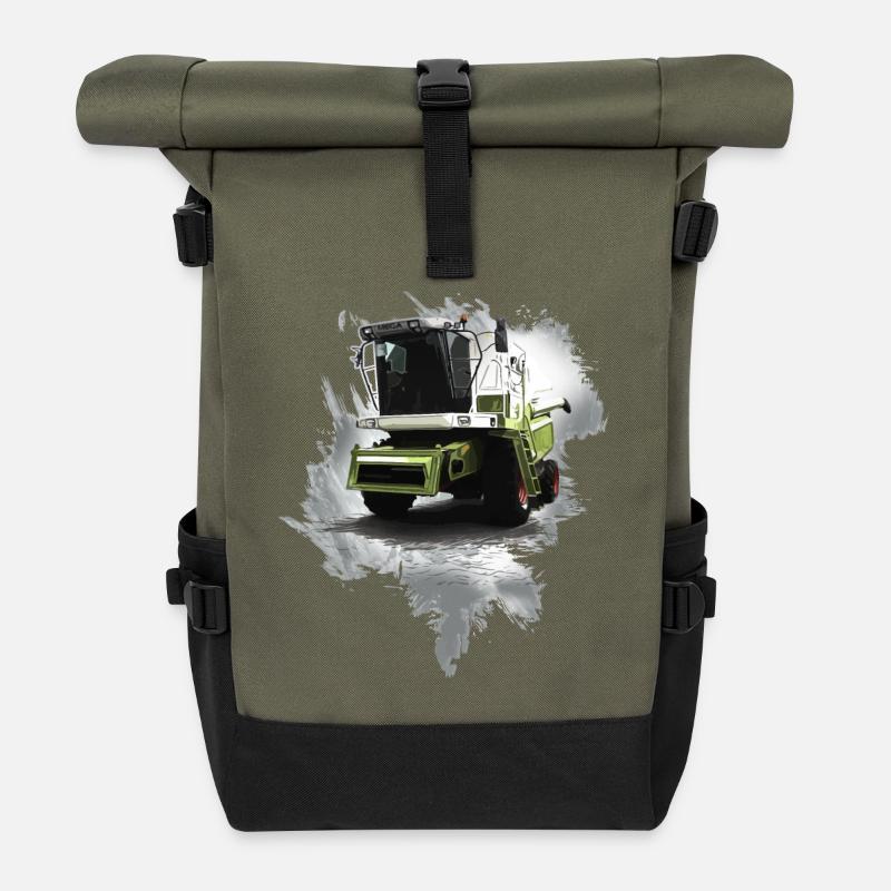 Mähdrescher - Rolltop Rucksack - Olive/Schwarz