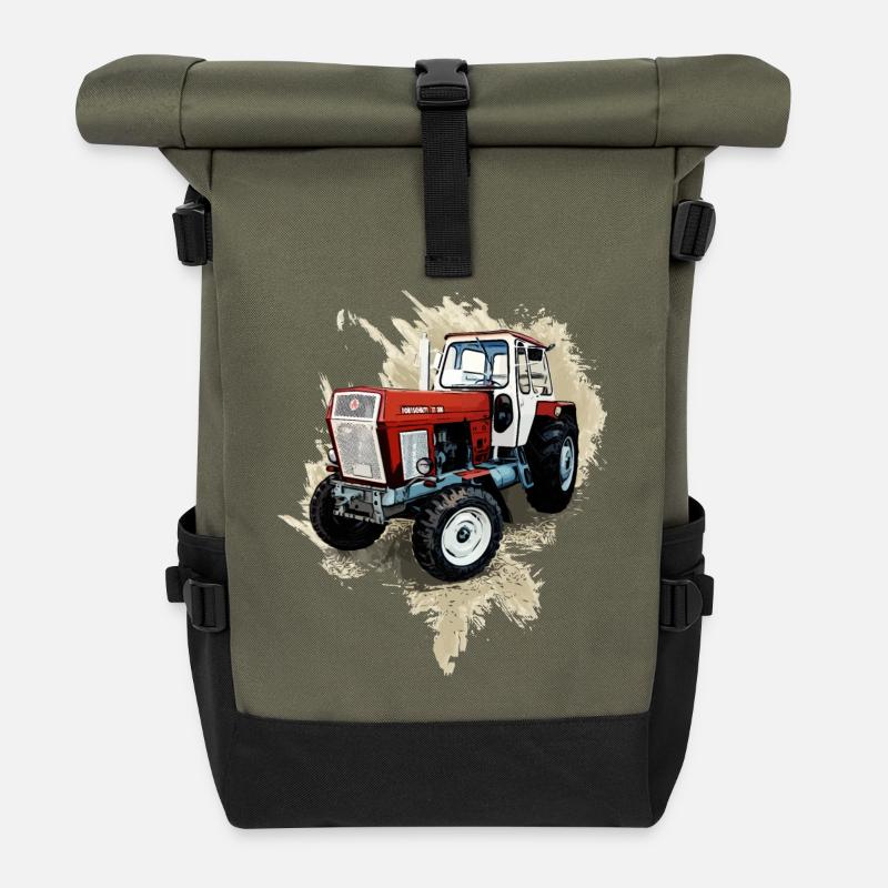 Fortschritt Traktor ZT 300 - Rolltop Rucksack - Olive/Schwarz
