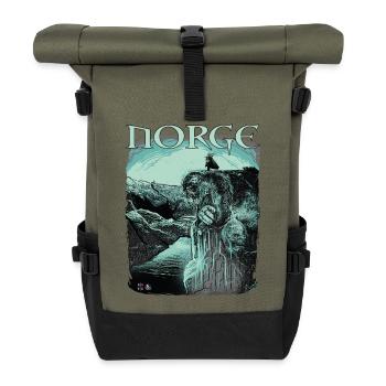 Preikestolen # Troll # Norvège - Sac à dos roll top - olive/noir - Devant