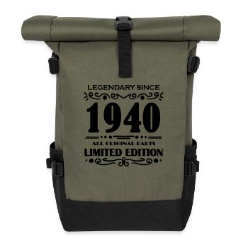 1940 - Born 1940 - Built in 1940 - Roll Top Backpack - olive/black - Front