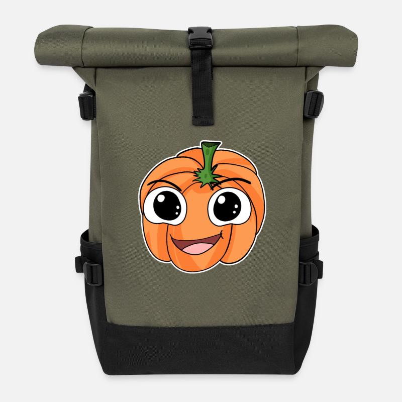 Kürbis - Rolltop Rucksack - Olive/Schwarz