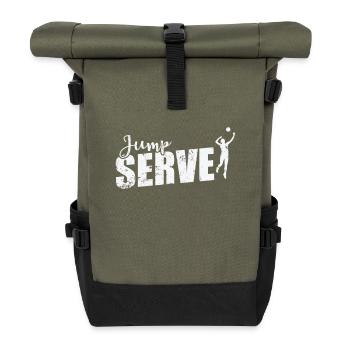 Jump Serve Volleyball - Rolltop Rucksack - Olive/Schwarz - Vorne