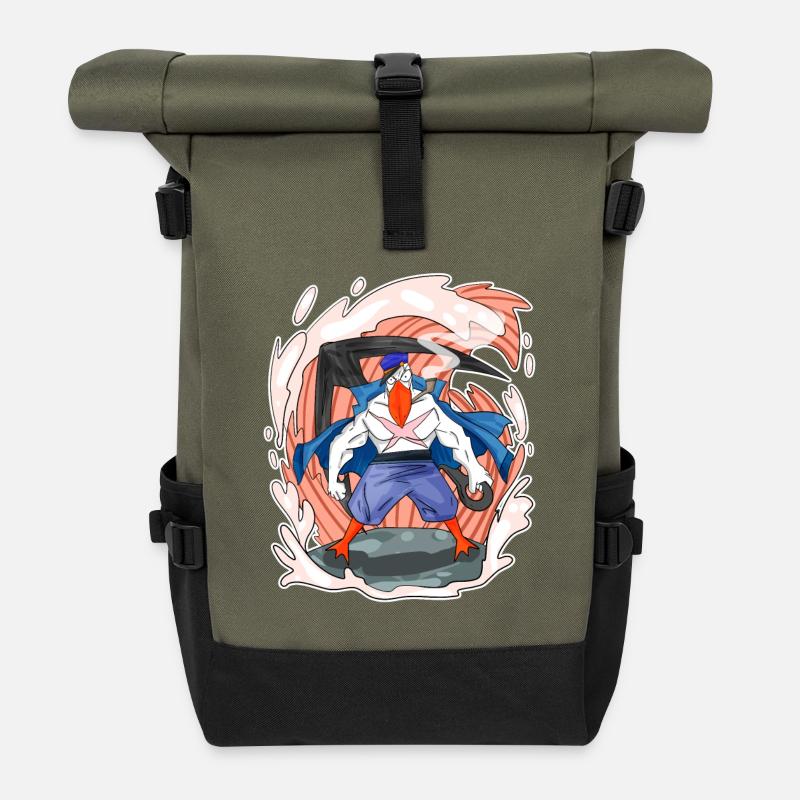 Möwe - Rolltop Rucksack - Olive/Schwarz