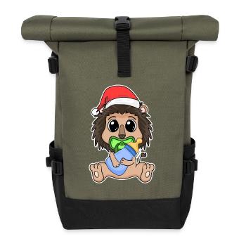 Noël Bébé Lion - Sac à dos roll top - olive/noir - Devant