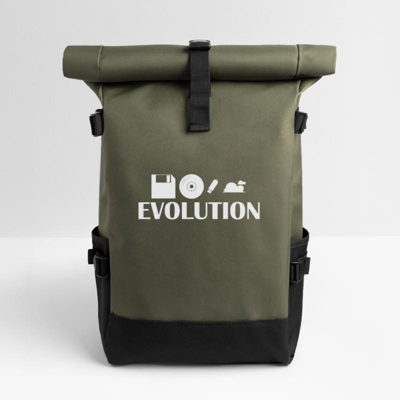 Evolution Disquette CD Clé USB Cloud Sac à dos roll top