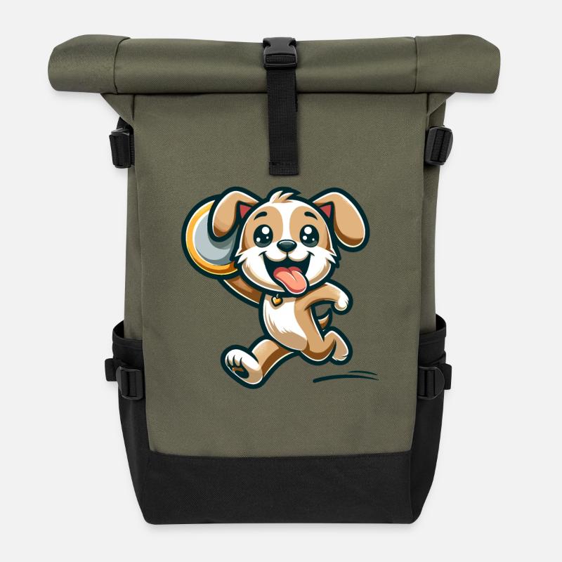 Dog Agility - Roll Top Backpack - olive/black