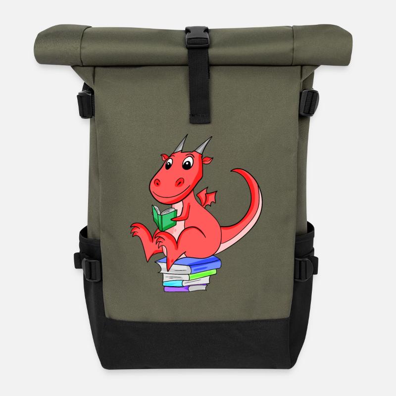 Livres Dragon Dragon - Sac à dos roll top - olive/noir