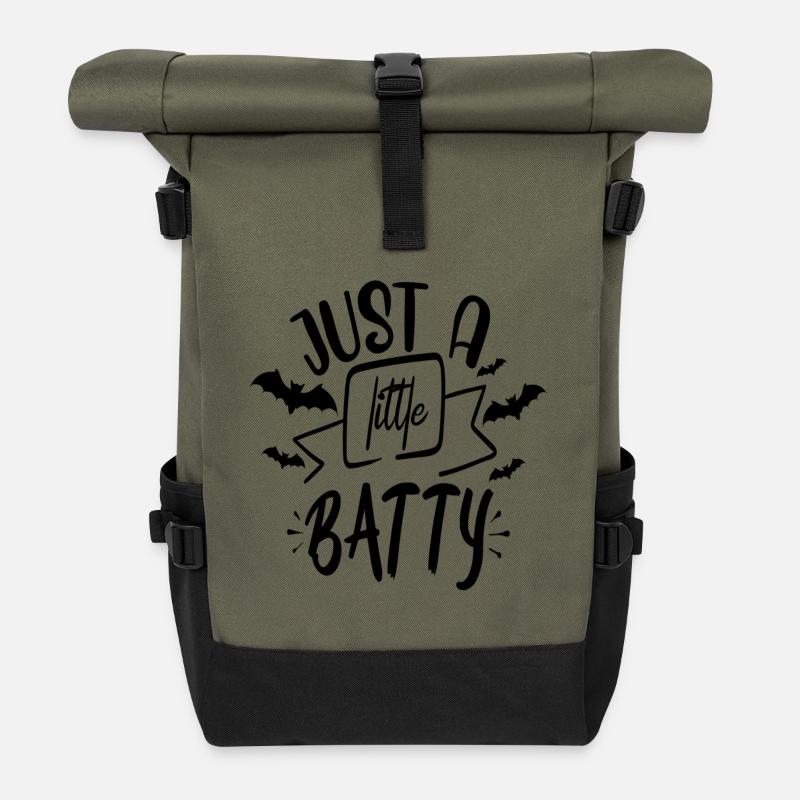 Juste un peu de Batty - Sac à dos roll top - olive/noir