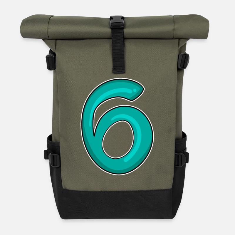 6 - Rolltop Rucksack - Olive/Schwarz